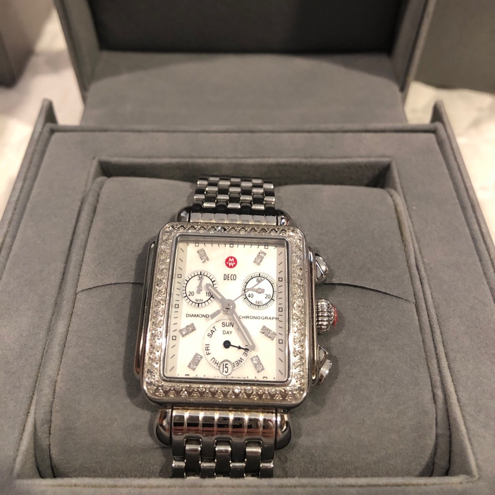 MICHELE deco diamond watch